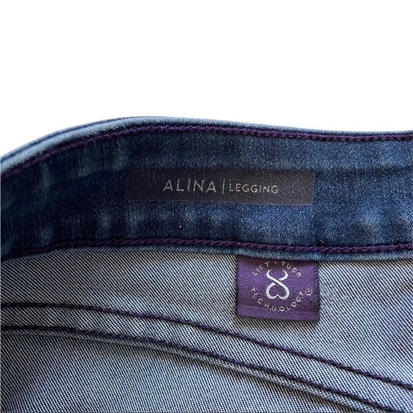 NYDJ USA Alina Legging Lift Tuck Tech Medium Wash Denim High-Rise Jeans 10Px26 - Picture 3 of 9
